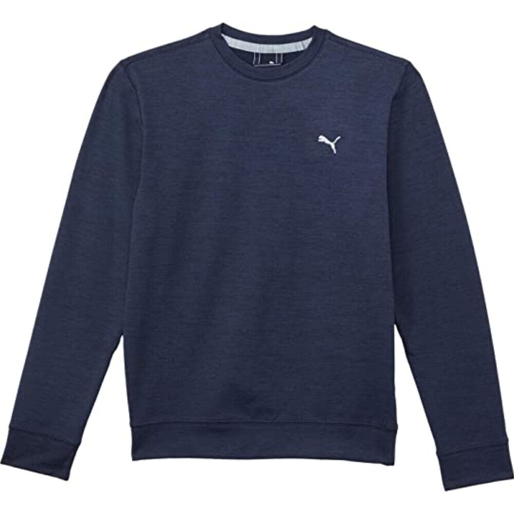 Puma Cloudspun Sweater Kids Medium Navy Blazer Heather Crew Neck Pullover RED618